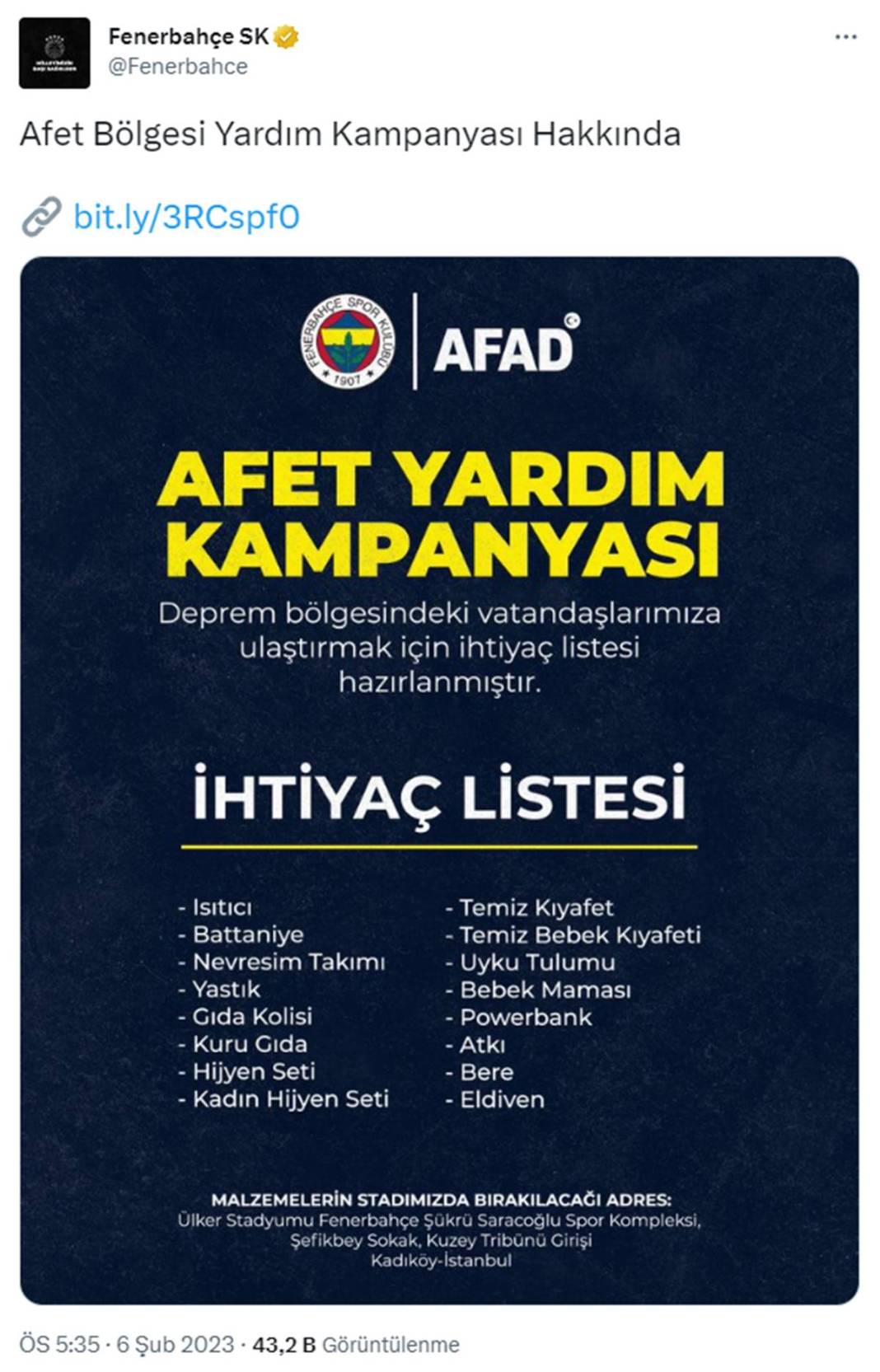 Deprem bölgesine yardım kampanyası başladı! İşte bölgede en çok ihtiyaç duyulan malzemeler ve yardım yapılacak adresler 33